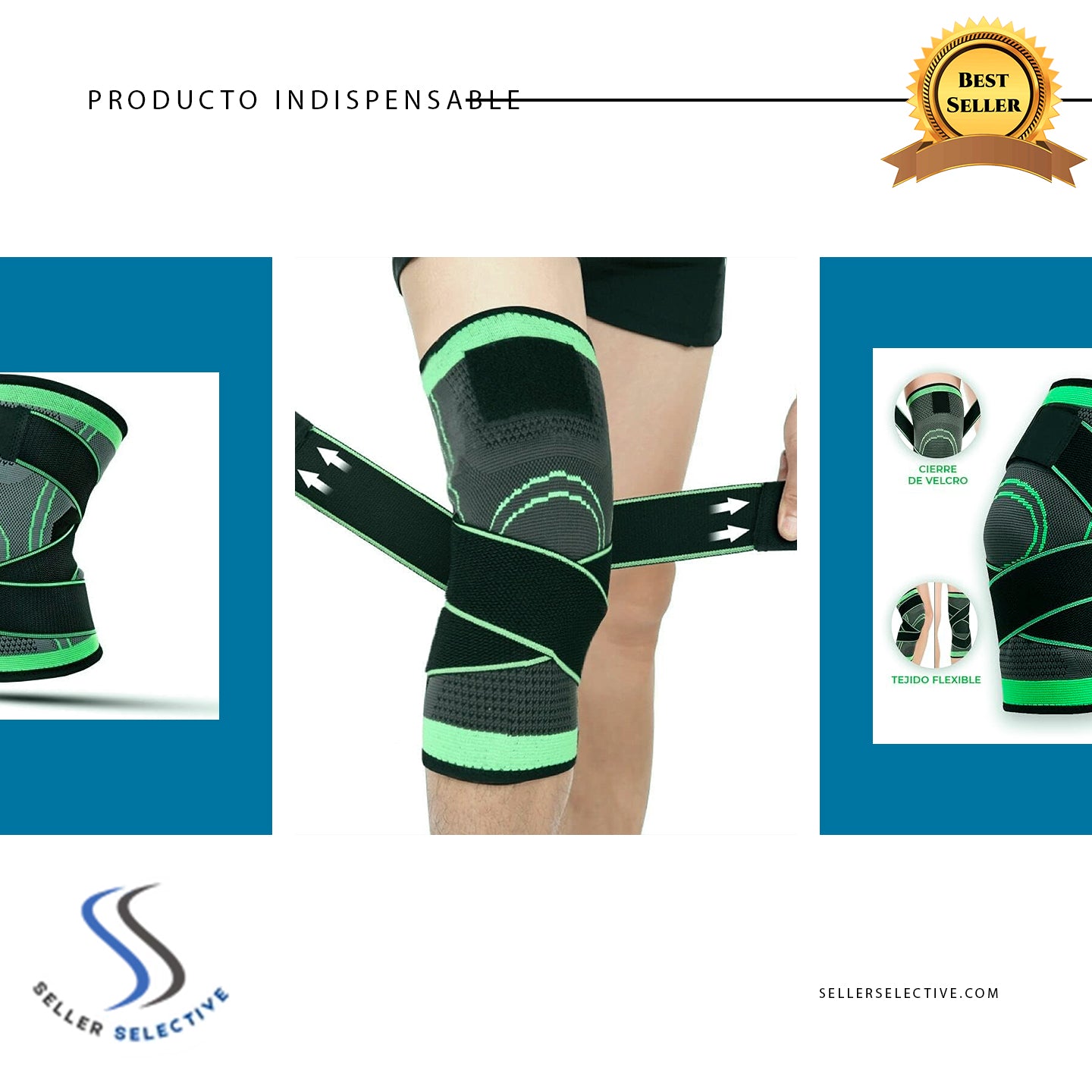 Rodillera Deportiva Ajustable 1pcs (Talla Única)